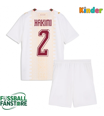 Marokko Achraf Hakimi #2 Replik Auswärtstrikot Kinder WM 2026 Kurzarm (+ Kurze Hosen)